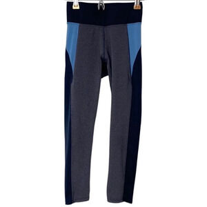 Heroine Sport Color Block Crop Leggings Womens Size XS Capri Gray Blue Tights